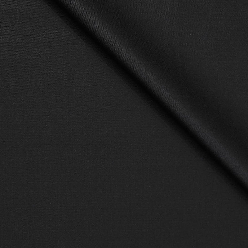 Trouser Fabric Canetti Italy Luxury 100s Wool Blended Plain Colour Black