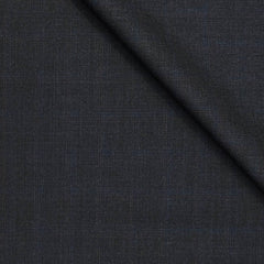Trouser Fabric Canetti Italy Luxury 100s Wool Blended Self Check Colour Onyx Grey