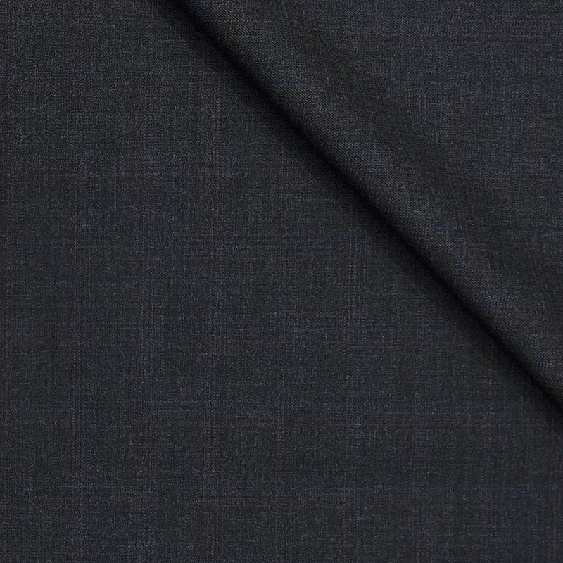 Trouser Fabric Canetti Italy Luxury 100s Wool Blended Self Check Colour Onyx Grey