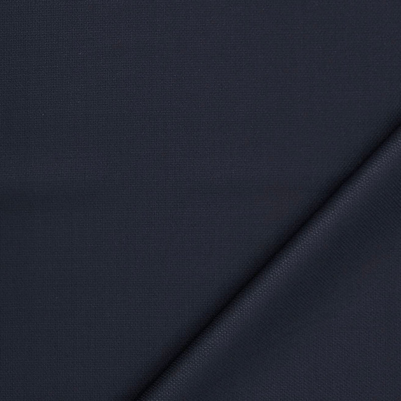 Trouser Fabric Canetti Italy Luxury 100s Wool Blended Textured Colour Dark Blue