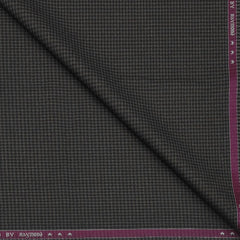 Trouser Fabric Raymond Poly Viscose Zig Zag Colour Black N Brown