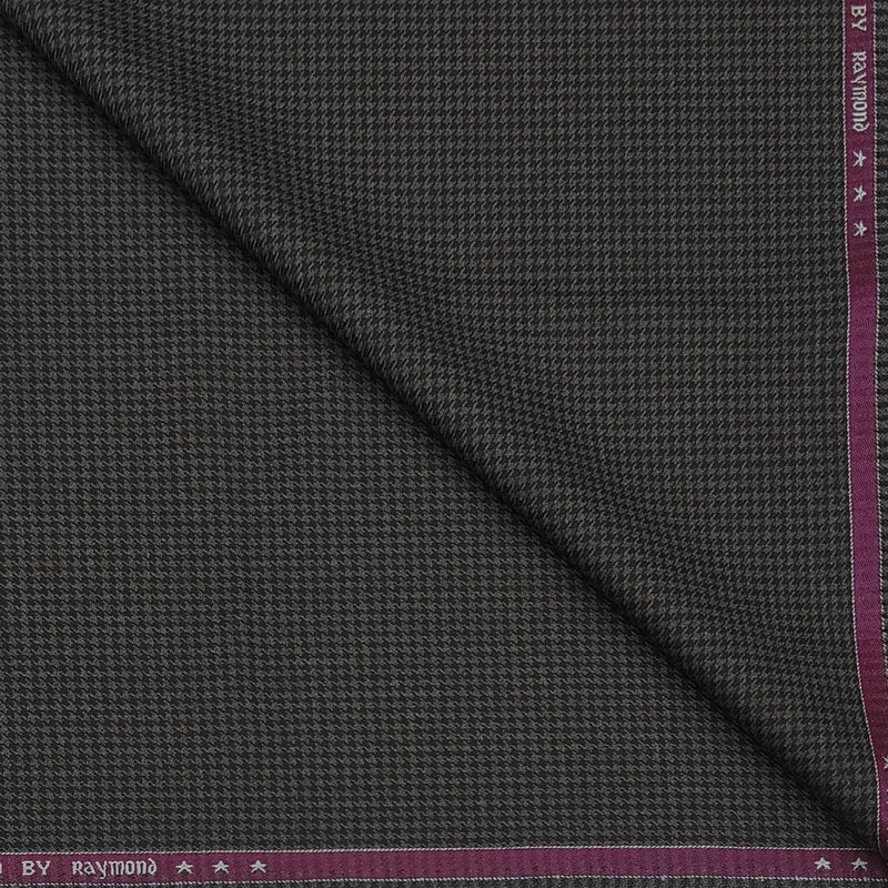 Trouser Fabric Raymond Poly Viscose Zig Zag Colour Black N Brown