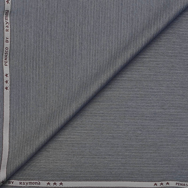 Trouser Fabric Raymond Poly Viscose Pin Lining Colour Silver Grey
