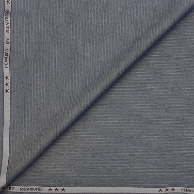 Trouser Fabric Raymond Poly Viscose Pin Lining Colour Silver Grey