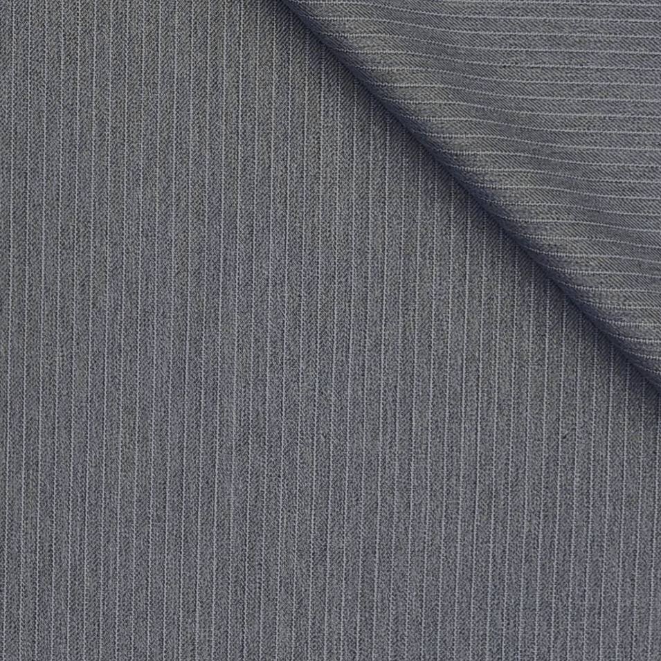 Trouser Fabric Raymond Poly Viscose Pin Lining Colour Silver Grey