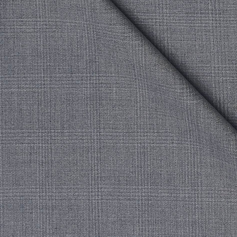 Trouser Fabric Raymond Poly Viscose Mild Check Colour Grandma Grey