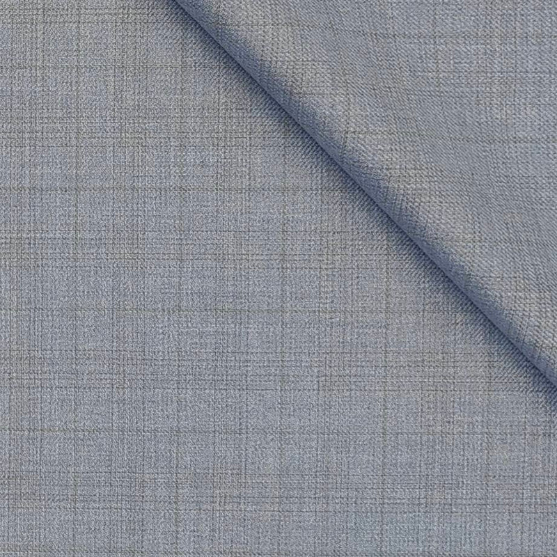 Trouser Fabric Raymond Poly Viscose Broad Mix Check Colour Silver