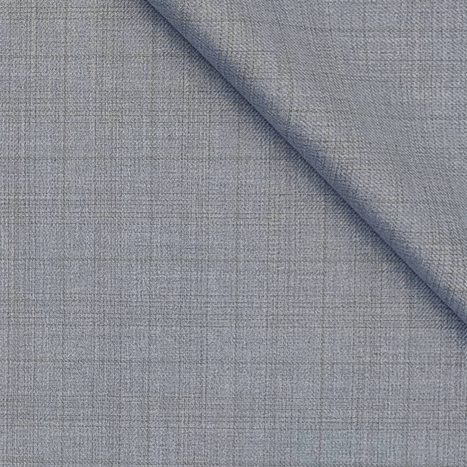 Trouser Fabric Raymond Poly Viscose Broad Mix Check Colour Silver