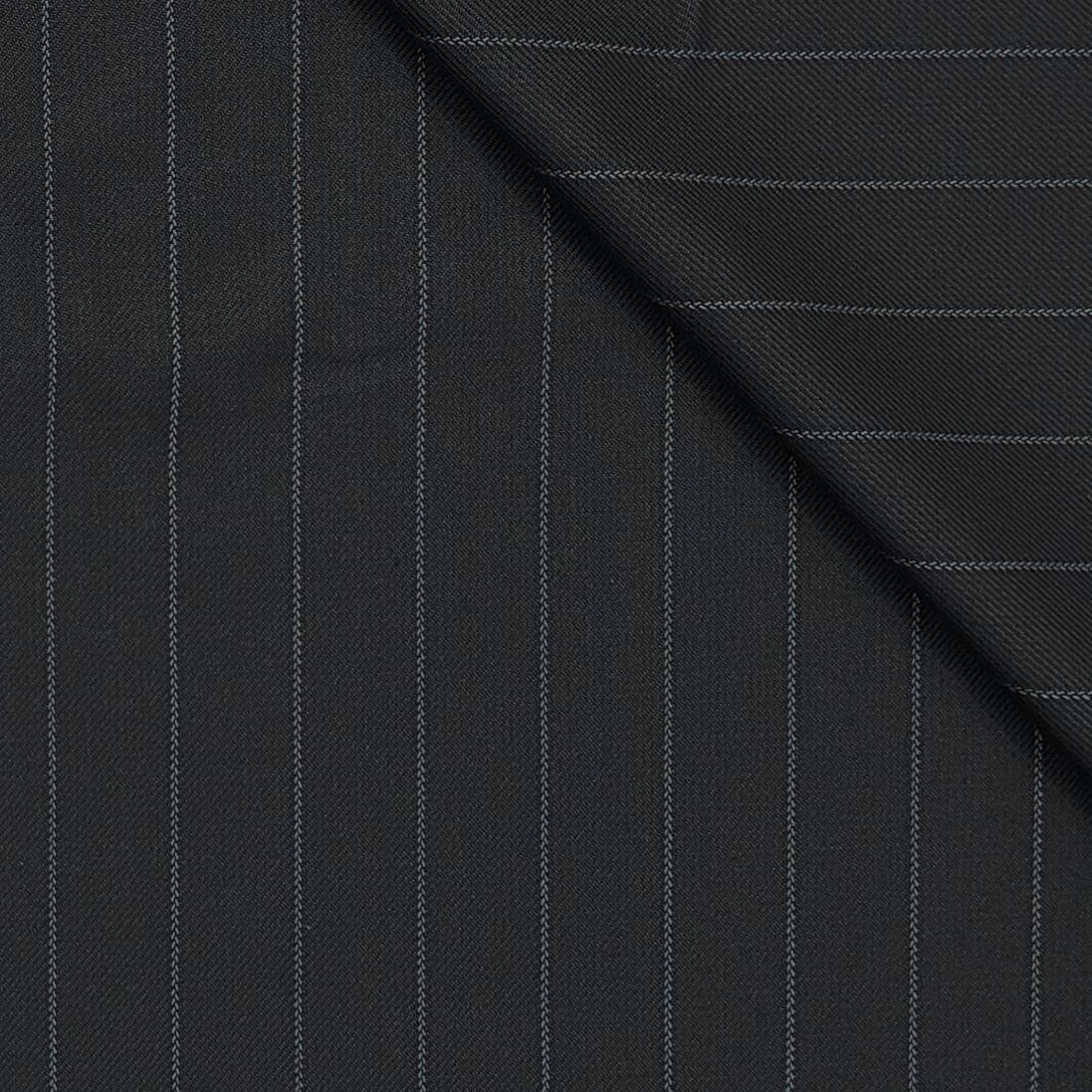 Trouser Fabric Raymond Poly Viscose Broad Lining Colour Black