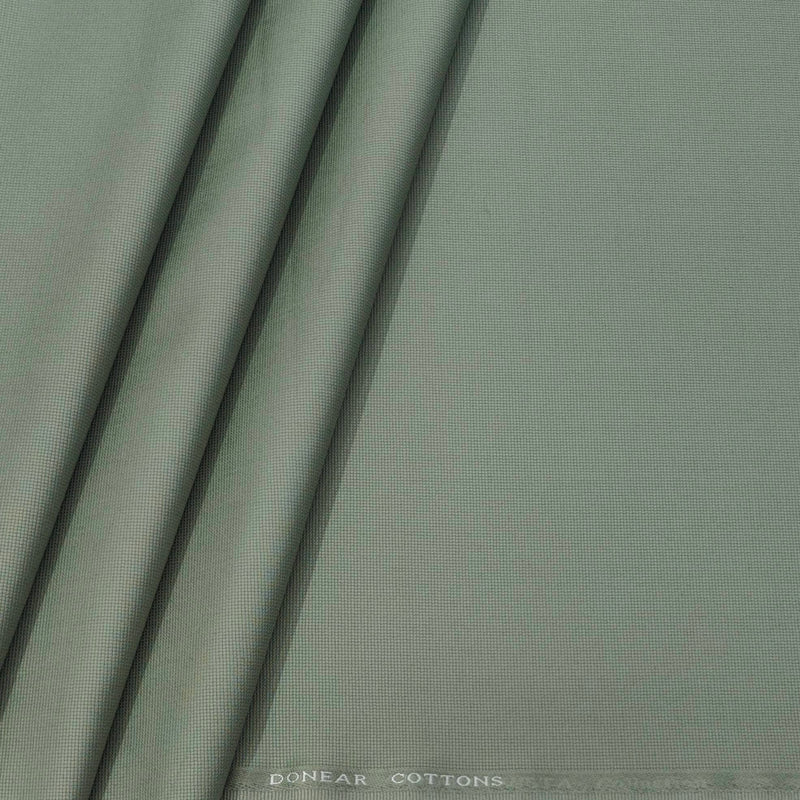 Trouser Fabric Donear Pure Cotton Textured Colour Laurel Green