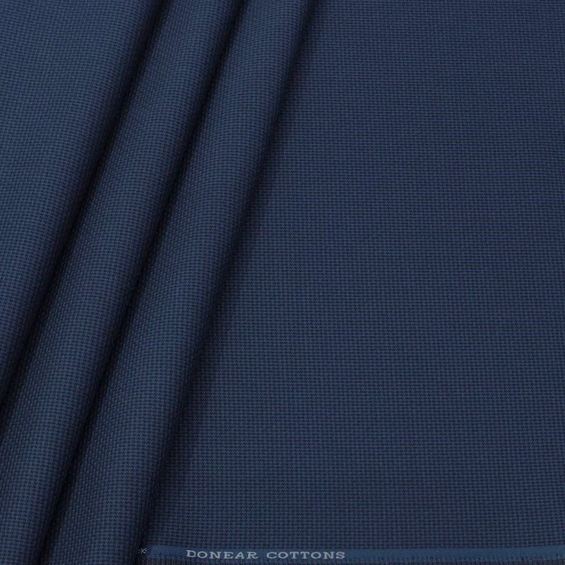 Trouser Fabri Donear Pure Cotton Zig Zag Colour Night Blue