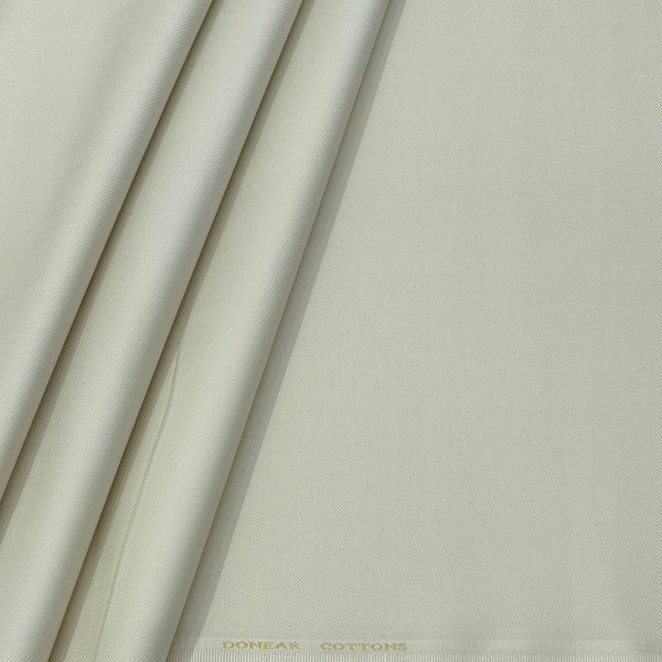 Trouser Fabric Donear Pure Cotton Lycra Textured Colour Light Cream