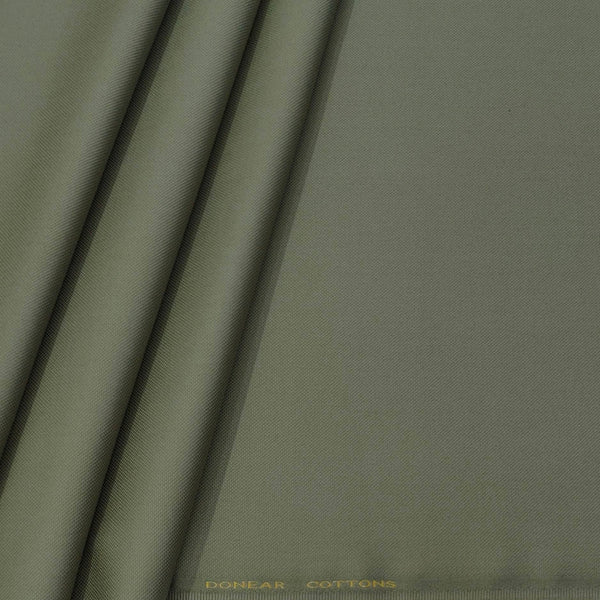 Trouser Fabric Donear Pure Cotton Lycra Textured Colour Swamp Green