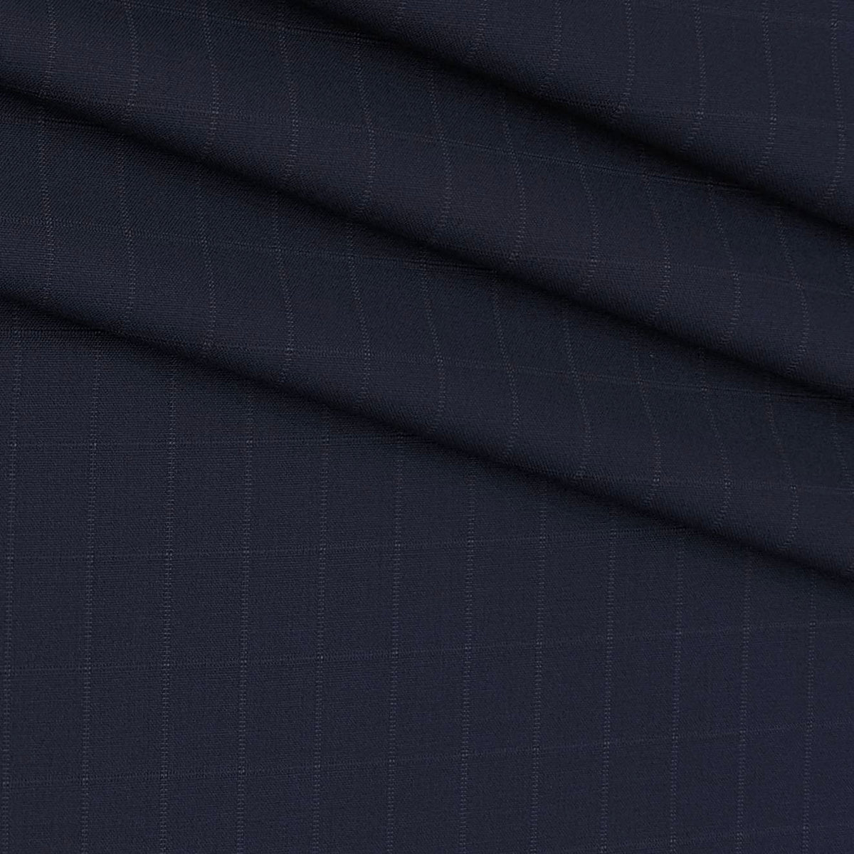 Trouser Fabric Donear 4Way Stretchable Premium Check Colour Dark Blue