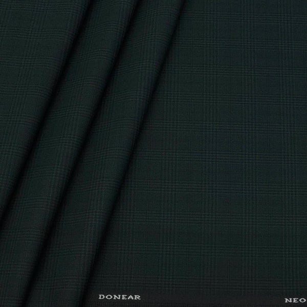 Trouser Fabric Donear 4Way Lycra Premium Mild Check Colour Jungle Green