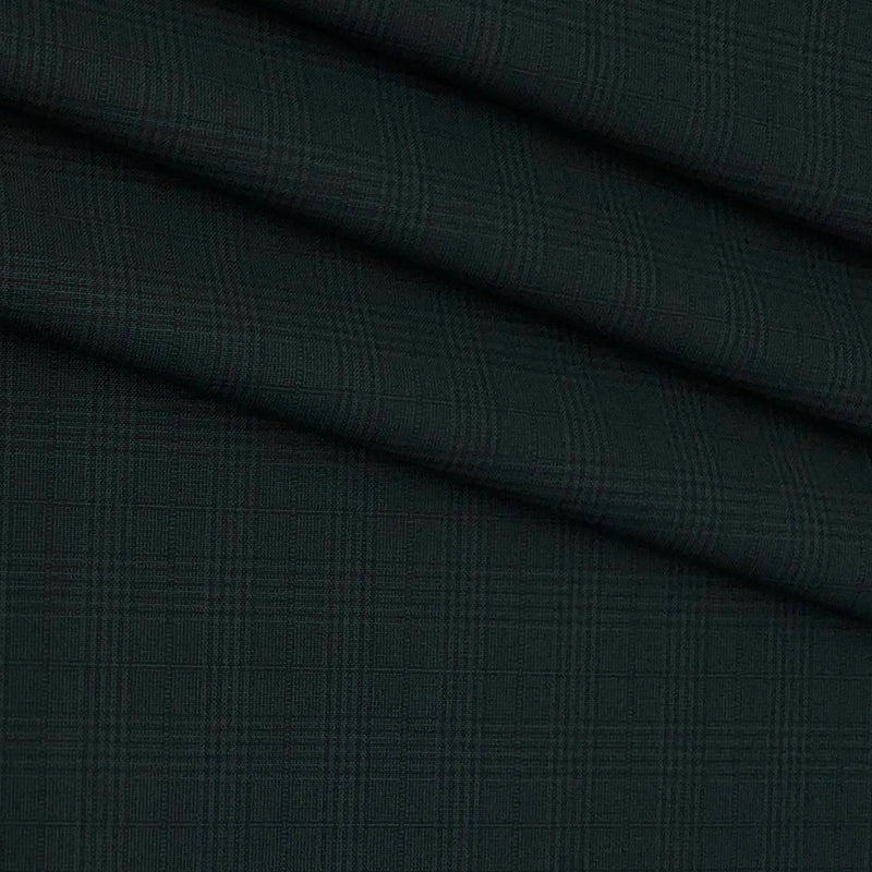 Trouser Fabric Donear 4Way Lycra Premium Mild Check Colour Jungle Green