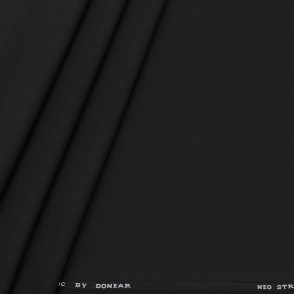 Trouser Fabric Donear 4Way Lycra Premium Plain Colour Black