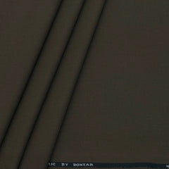 Trouser Fabric Donear 4Way Lycra Premium Plain Colour Cedar Brown