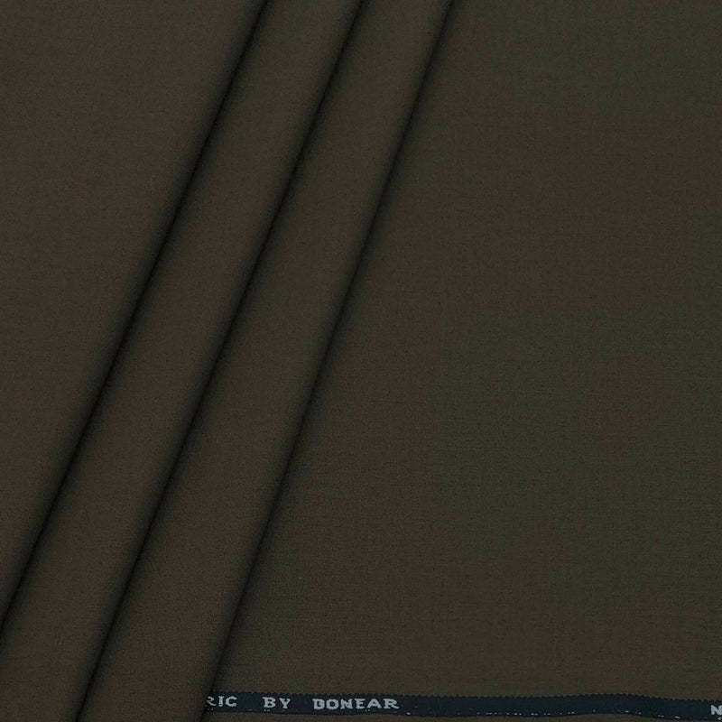 Trouser Fabric Donear 4Way Lycra Premium Plain Colour Cedar Brown
