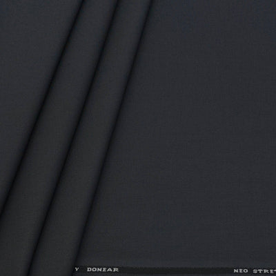 Trouser Fabric Donear 4Way Stretchable Premium Plain Colour Dark Grey