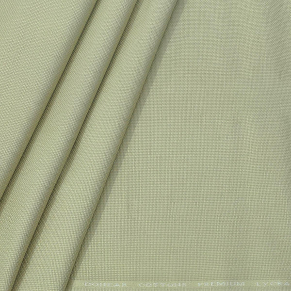 Trouser Fabric Donear Pure Cotton Lycra Textured Colour Greenish Brown