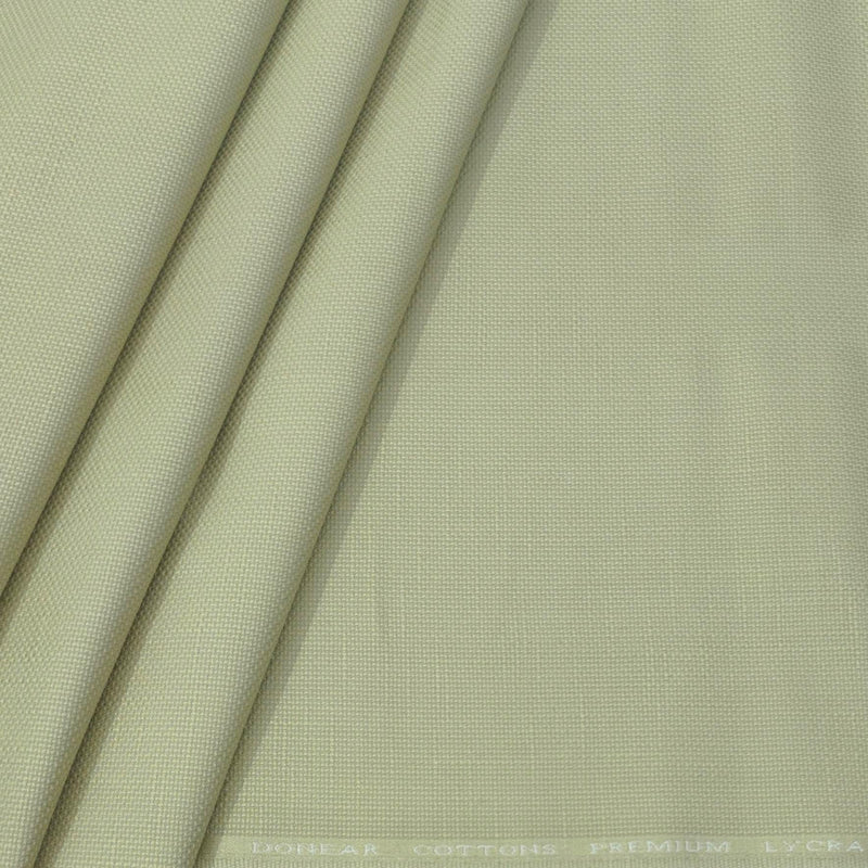 Trouser Fabric Donear Pure Cotton Lycra Textured Colour Greenish Brown