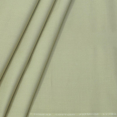 Trouser Fabric Donear Pure Cotton Lycra Textured Colour Greenish Brown
