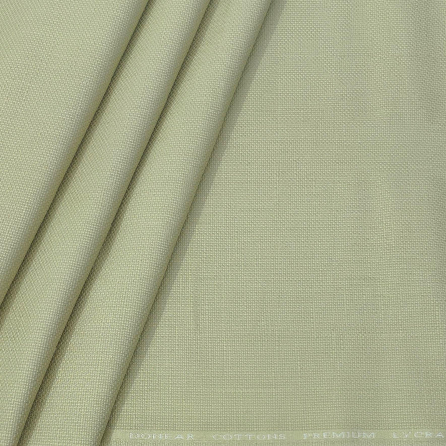 Trouser Fabric Donear Pure Cotton Lycra Textured Colour Greenish Brown