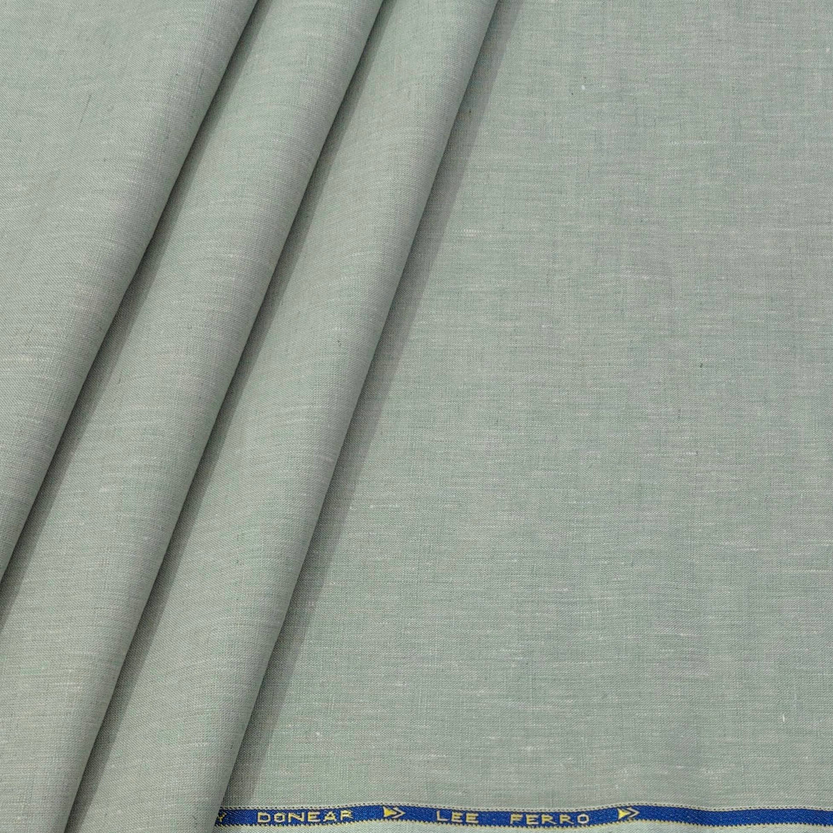 Trouser Fabric Donear Premium 44 Lea 100% Linen Slub Colour Faded Green