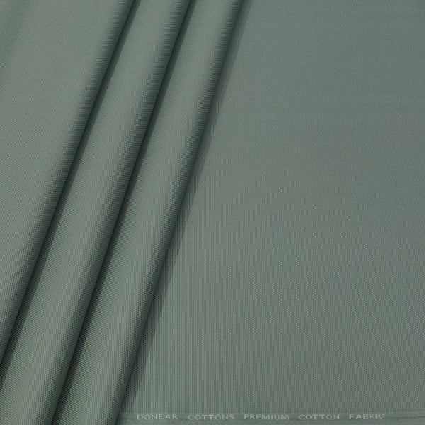 Trouser Fabric Donear Pure Cotton Textured Colour Viridian Green