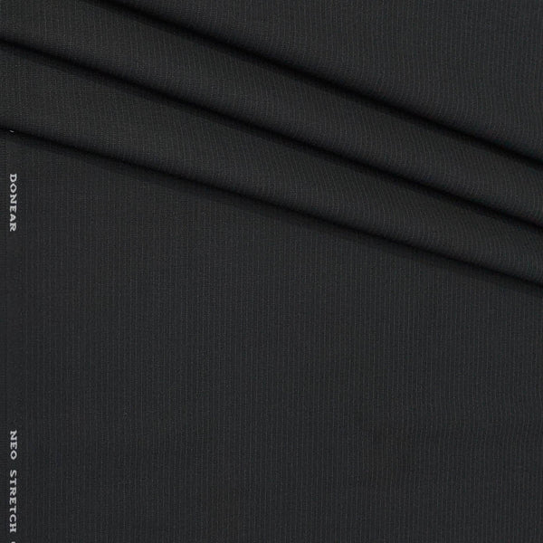 Trouser Fabric Donear 4Way Lycra Premium Pin Lining Color Black