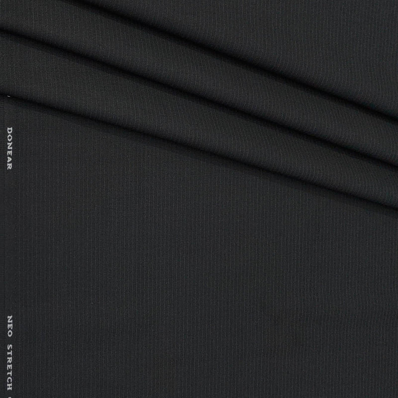 Trouser Fabric Donear 4Way Lycra Premium Pin Lining Color Black