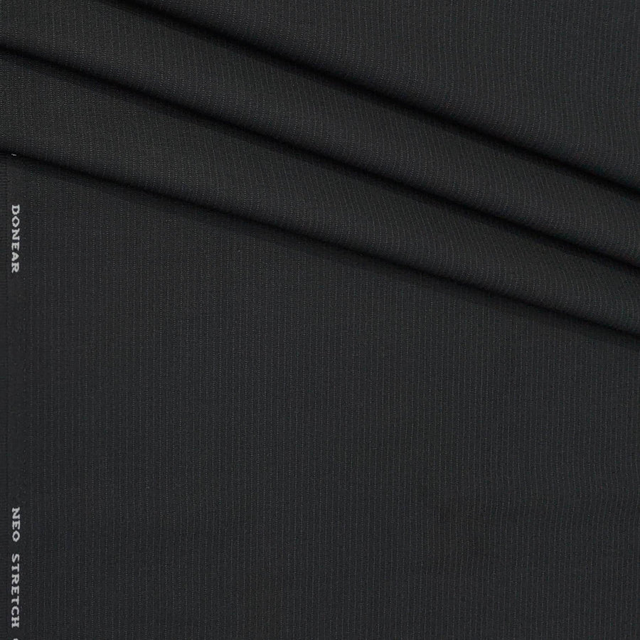 Trouser Fabric Donear 4Way Stretchable Premium Pin Lining Color Black