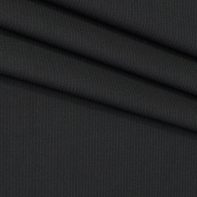 Trouser Fabric Donear 4Way Lycra Premium Pin Lining Color Black