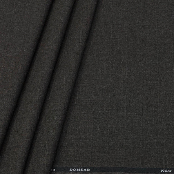 Trouser Fabric Donear 4Way Lycra Premium Broad Check Colour Brunette Brown