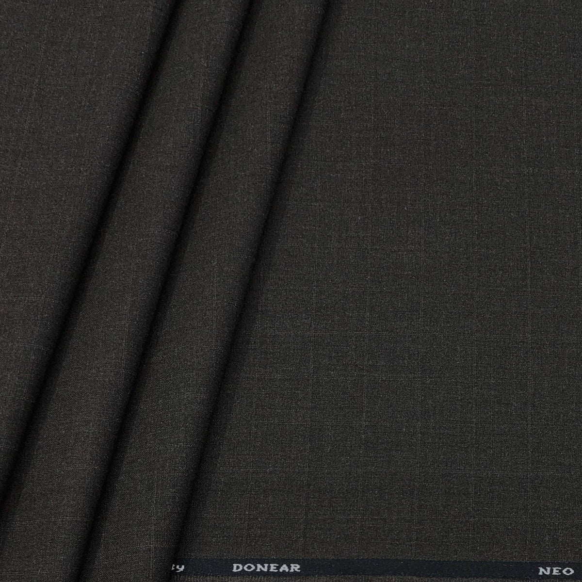 Trouser Fabric Donear 4Way Stretchable Premium Broad Check Colour Brunette Brown