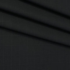 Trouser Fabric Donear 4Way Lycra Premium Broad Check Colour Black