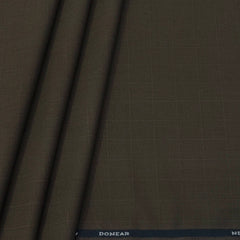 Trouser Fabric Donear 4Way Lycra Premium Broad Check Color Noir Brown