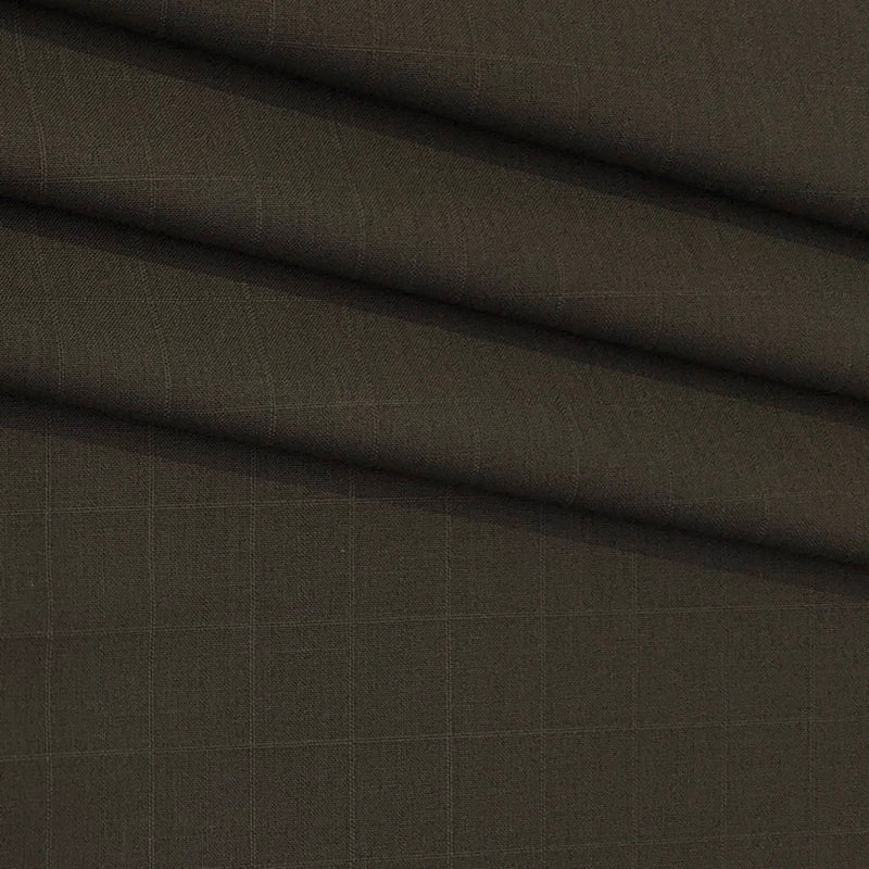 Trouser Fabric Donear 4Way Lycra Premium Broad Check Color Noir Brown