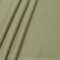 Trouser Fabric Donear Pure Cotton Lycra Textured Colour Greenish Brown