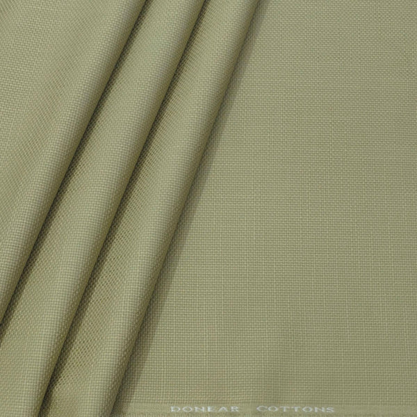Trouser Fabric Donear Pure Cotton Lycra Textured Colour Greenish Brown