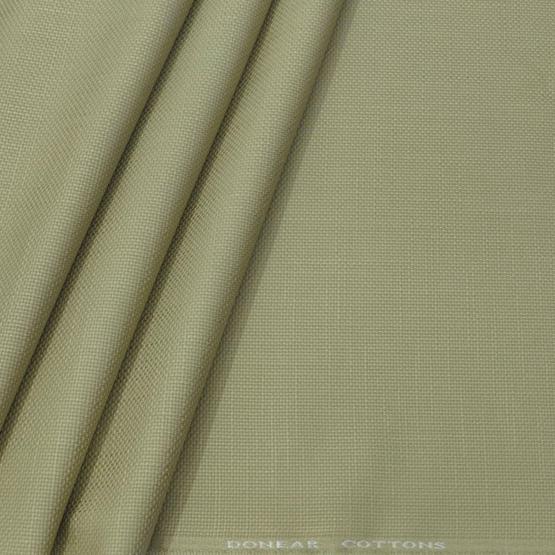 Trouser Fabric Donear Pure Cotton Lycra Textured Colour Greenish Brown
