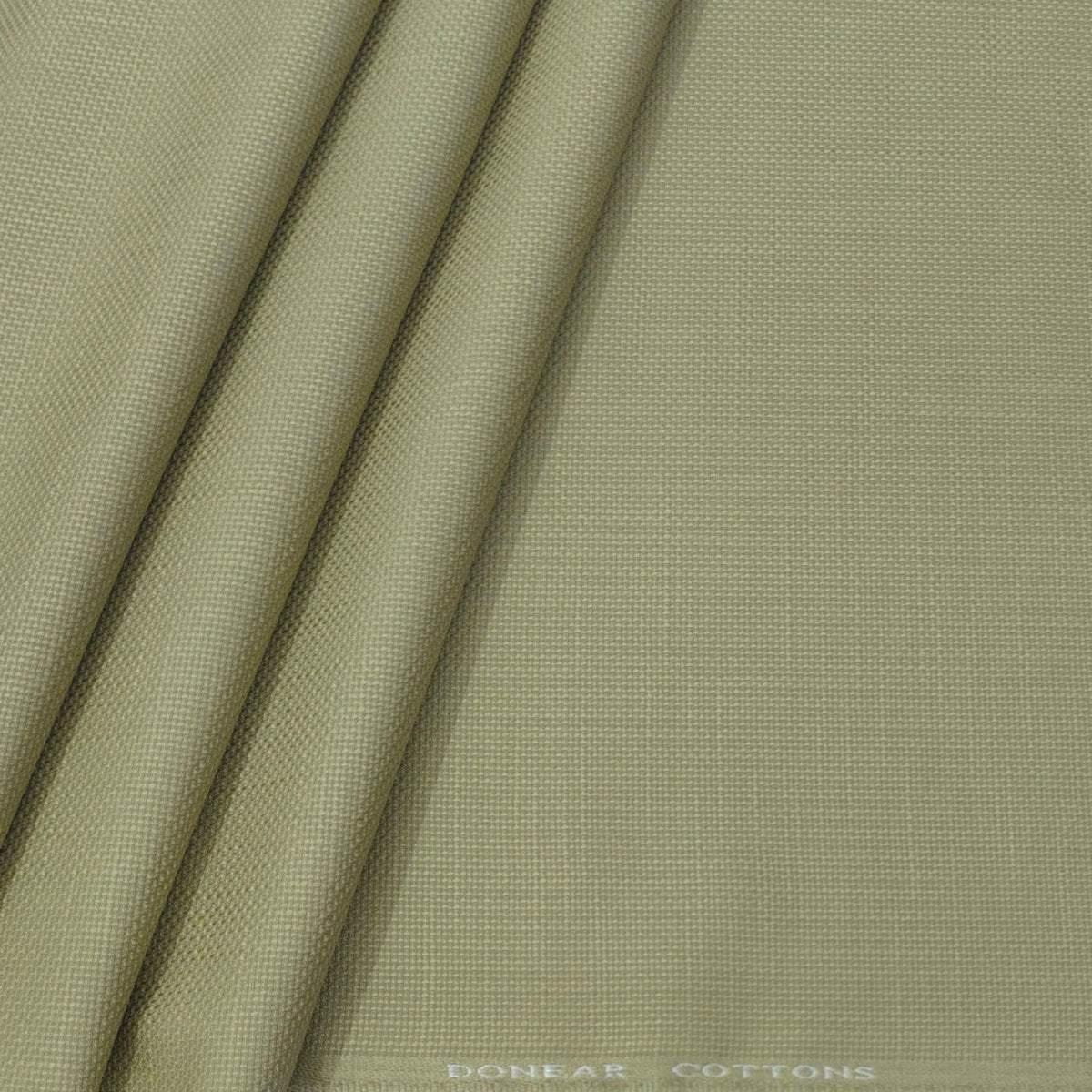 Trouser Fabric Donear Pure Cotton Lycra Textured Colour Greenish Brown