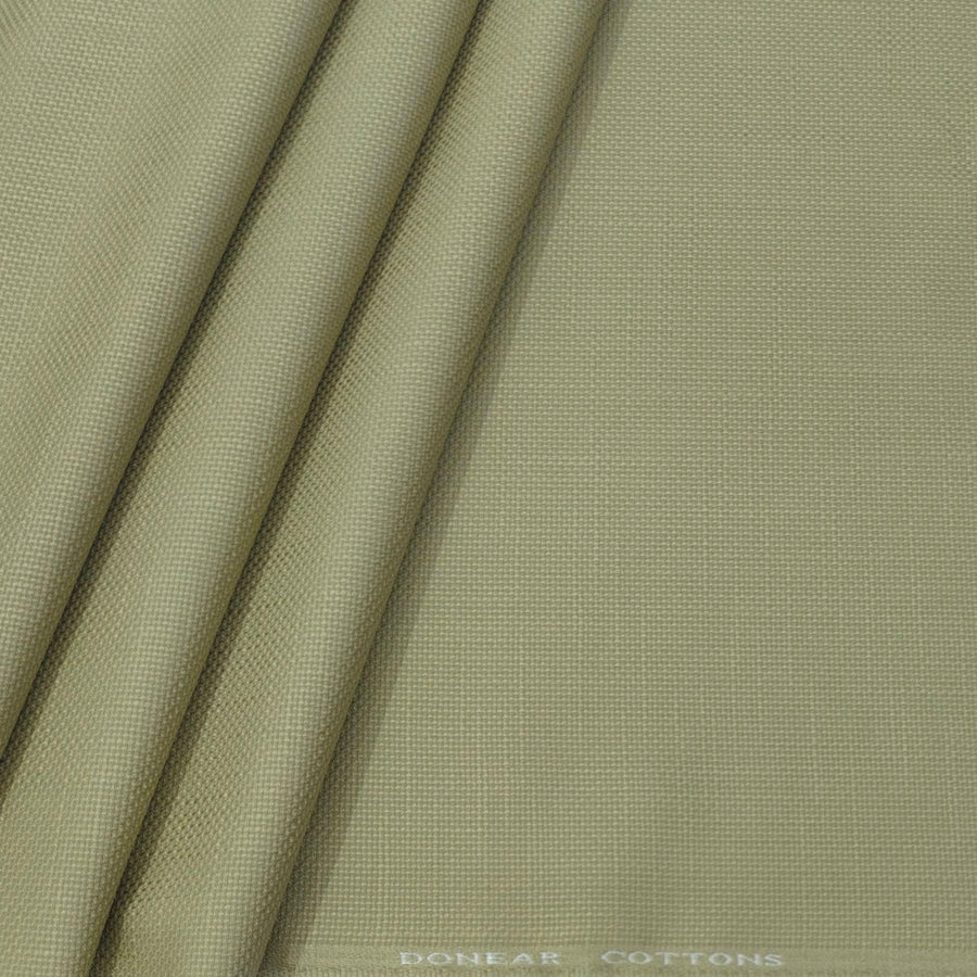 Trouser Fabric Donear Pure Cotton Lycra Textured Colour Greenish Brown