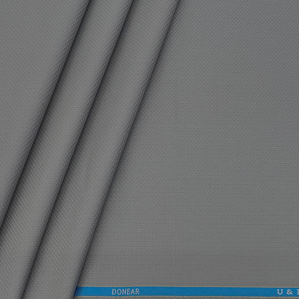 Trouser Fabric Donear Poly Viscose Zig Zag Colour Silver Grey