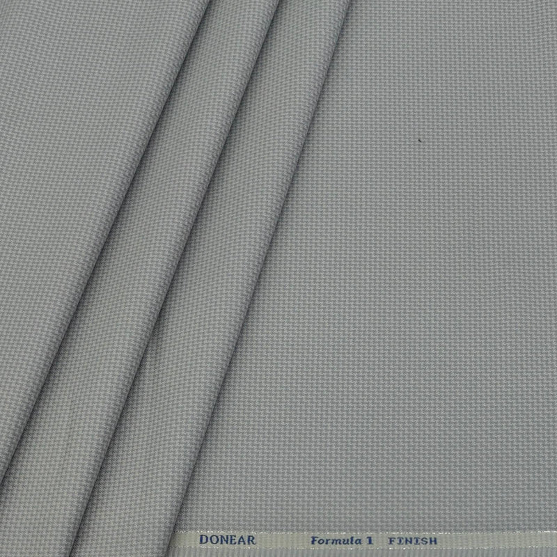 Trouser Fabric Donear Poly Viscose Zig Zag Colour Silver Grey