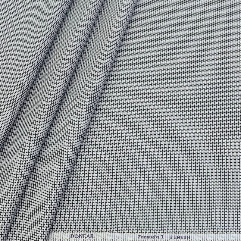 Trouser Fabric Donear Poly Viscose Zig Zag Colour Silver N Black