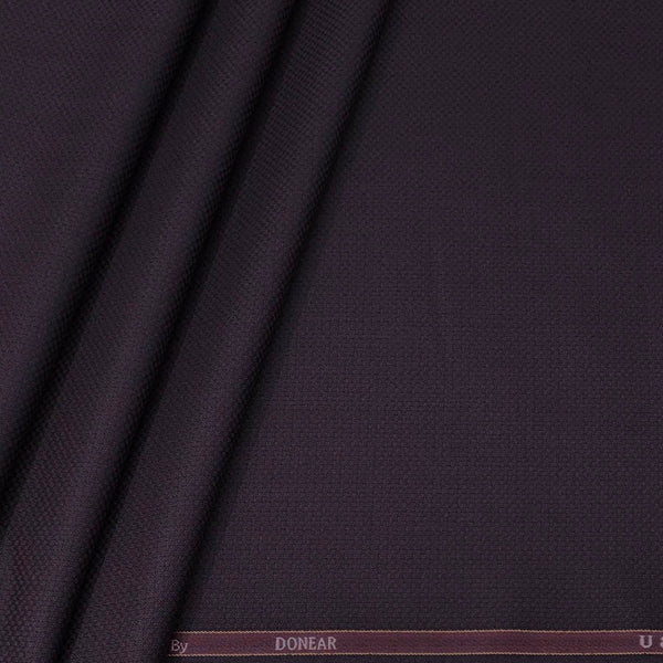 Trouser Fabric Donear Poly Viscose Textured Colour Purple Wine