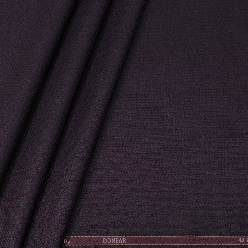 Trouser Fabric Donear Poly Viscose Textured Colour Purple Wine