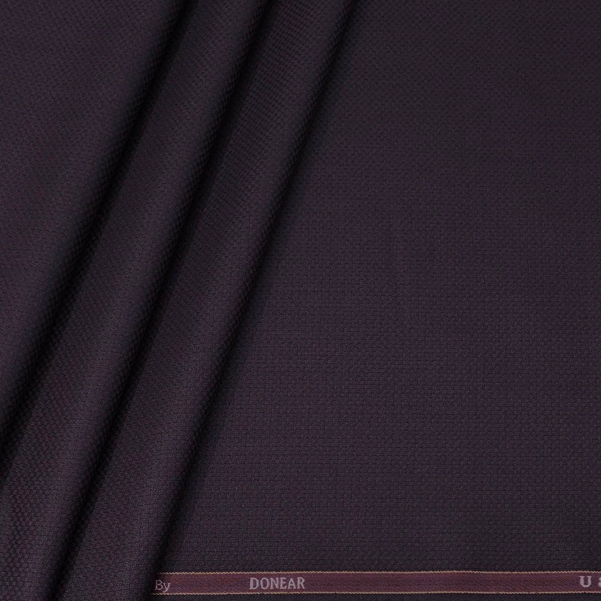 Trouser Fabric Donear Poly Viscose Textured Colour Purple Wine